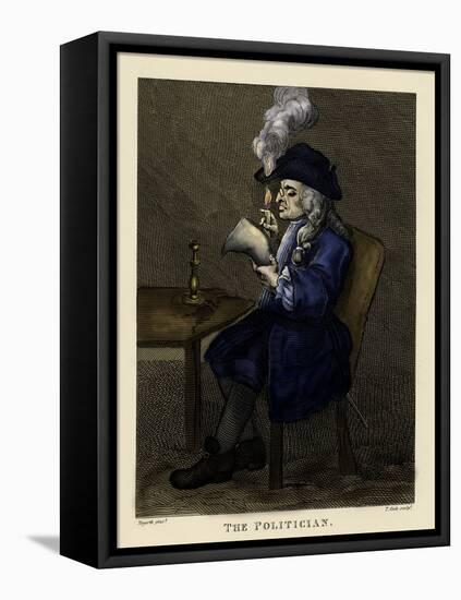 The Politician by William Hogarth-William Hogarth-Framed Premier Image Canvas