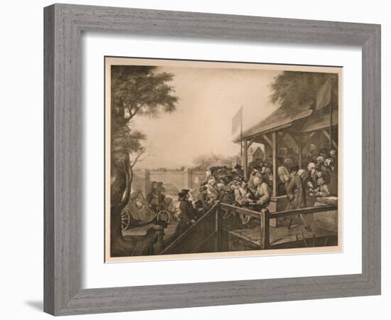 'The Polling', Plate III from 'The Humours of an Election', 1757-William Hogarth-Framed Giclee Print