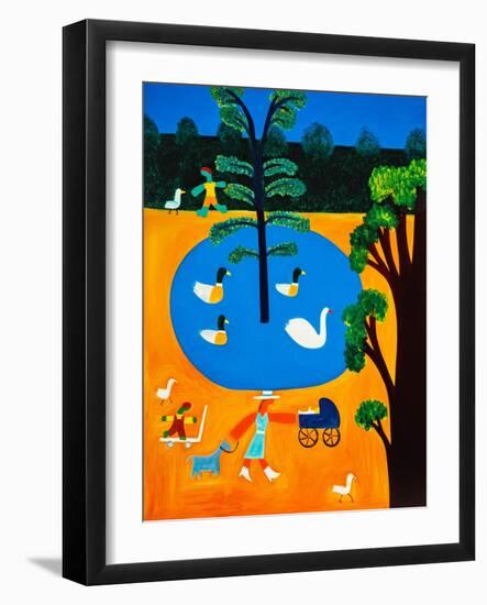 The pond, 2001,(oil on linen)-Cristina Rodriguez-Framed Giclee Print