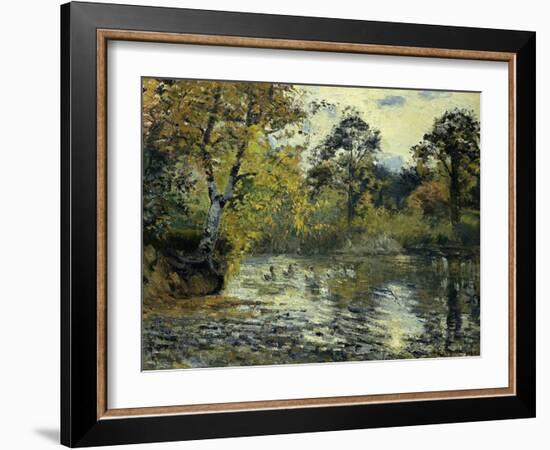 The Pond at Montfoucault; L'Etang De Montfoucault, 1874-Camille Pissarro-Framed Giclee Print