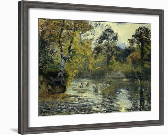 The Pond at Montfoucault-Camille Pissarro-Framed Giclee Print