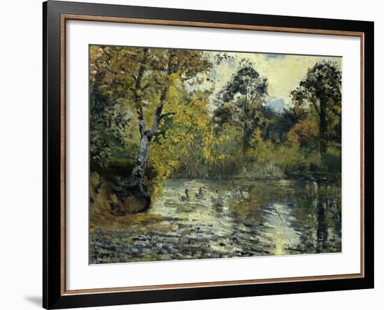 The Pond at Montfoucault-Camille Pissarro-Framed Giclee Print