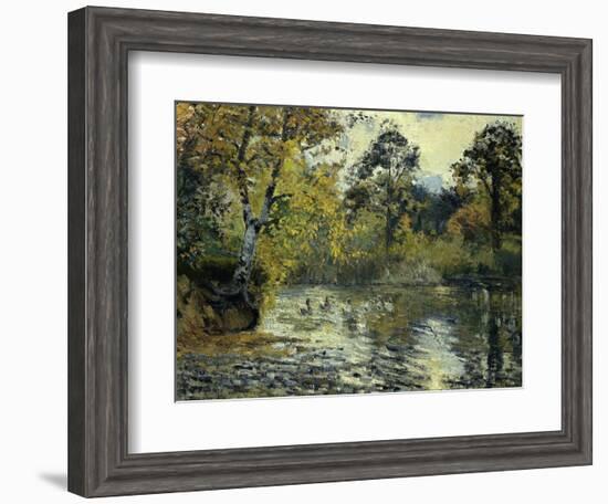 The Pond at Montfoucault-Camille Pissarro-Framed Giclee Print