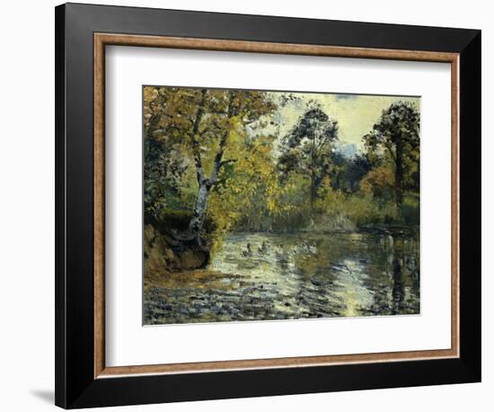 The Pond at Montfoucault-Camille Pissarro-Framed Giclee Print