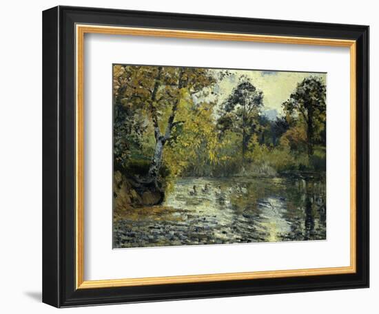 The Pond at Montfoucault-Camille Pissarro-Framed Giclee Print