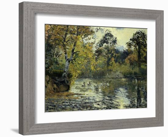 The Pond at Montfoucault-Camille Pissarro-Framed Giclee Print