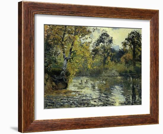 The Pond at Montfoucault-Camille Pissarro-Framed Giclee Print