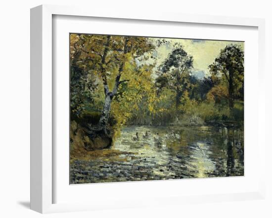 The Pond at Montfoucault-Camille Pissarro-Framed Giclee Print