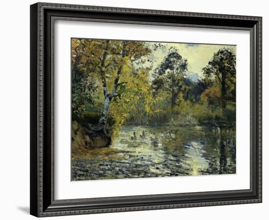 The Pond at Montfoucault-Camille Pissarro-Framed Giclee Print