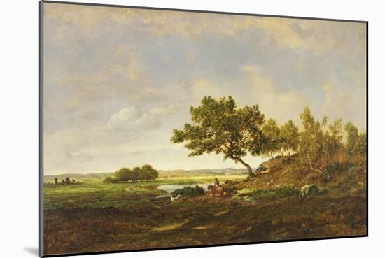 The Pond at the Foot of the Hill, C.1848-55-Theodore Rousseau-Mounted Giclee Print