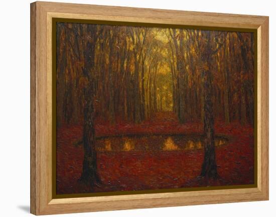 The Pond at Versailles in Autumn; Le Bassin a Versailles En Automne-Henri Eugene Augustin Le Sidaner-Framed Premier Image Canvas