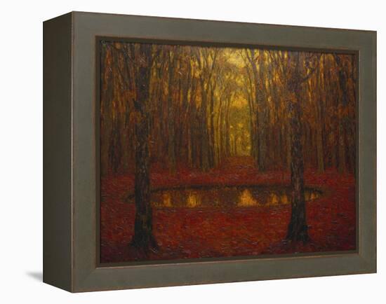 The Pond at Versailles in Autumn; Le Bassin a Versailles En Automne-Henri Eugene Augustin Le Sidaner-Framed Premier Image Canvas