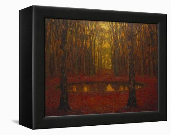 The Pond at Versailles in Autumn; Le Bassin a Versailles En Automne-Henri Eugene Augustin Le Sidaner-Framed Premier Image Canvas