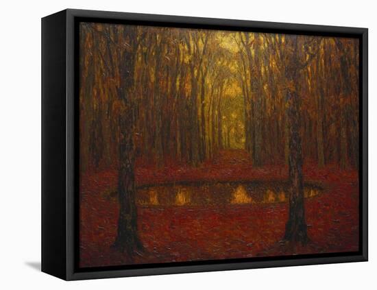 The Pond at Versailles in Autumn; Le Bassin a Versailles En Automne-Henri Eugene Augustin Le Sidaner-Framed Premier Image Canvas