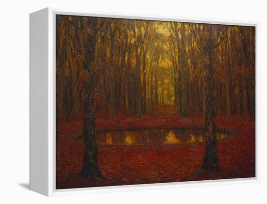 The Pond at Versailles in Autumn; Le Bassin a Versailles En Automne-Henri Eugene Augustin Le Sidaner-Framed Premier Image Canvas