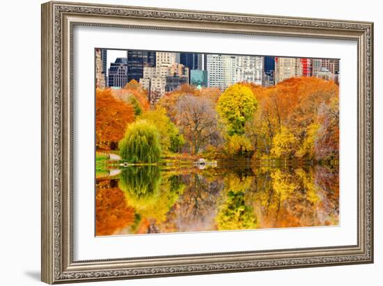 The Pond in Central Park, Manhattan, New York City-Sabine Jacobs-Framed Photographic Print