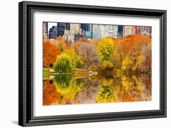 The Pond in Central Park, Manhattan, New York City-Sabine Jacobs-Framed Photographic Print