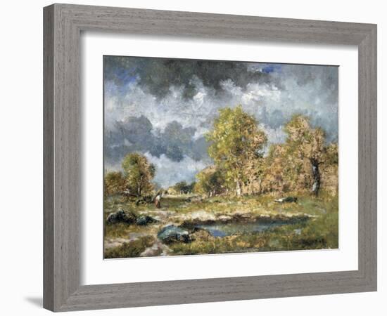 The Pond, Mid-19th Century-Narcisse Virgile Diaz de la Pena-Framed Giclee Print