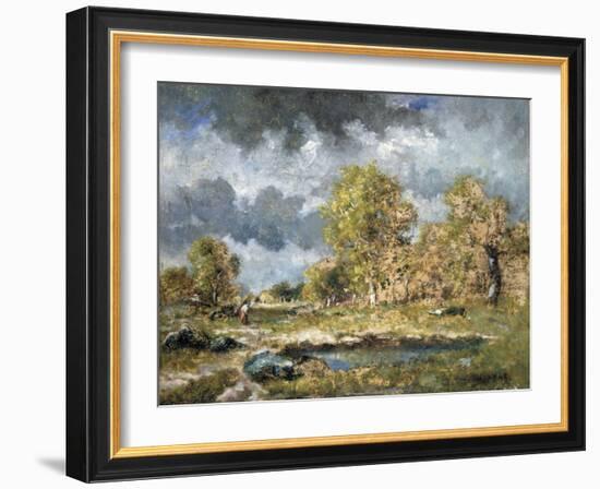 The Pond, Mid-19th Century-Narcisse Virgile Diaz de la Pena-Framed Giclee Print