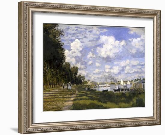 The Pond of Argenteuil-Claude Monet-Framed Art Print