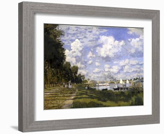 The Pond of Argenteuil-Claude Monet-Framed Art Print