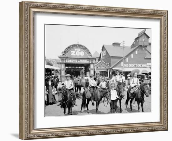 The Ponies, Coney Island, N.Y.-null-Framed Photo