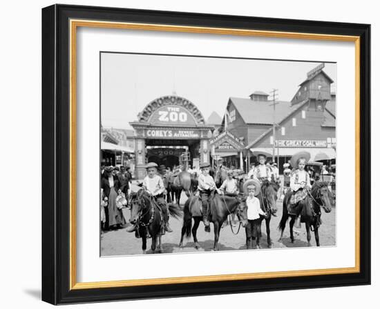 The Ponies, Coney Island, N.Y.-null-Framed Photo