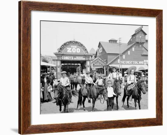 The Ponies, Coney Island, N.Y.-null-Framed Photo