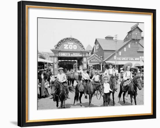 The Ponies, Coney Island, N.Y.-null-Framed Photo