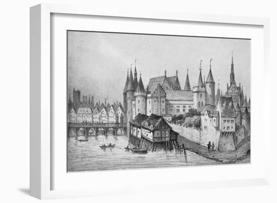 The Pont Aux Meuniers and Part of the Palais Du Roi De La Cite in 1556, 1915-null-Framed Giclee Print