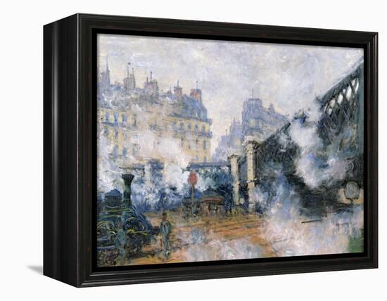 The Pont De L'Europe, Gare Saint-Lazare, 1877-Claude Monet-Framed Premier Image Canvas