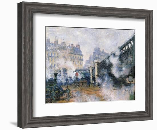 The Pont De L'Europe, Gare Saint-Lazare, 1877-Claude Monet-Framed Giclee Print