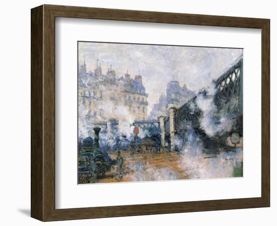 The Pont De L'Europe, Gare Saint-Lazare, 1877-Claude Monet-Framed Giclee Print