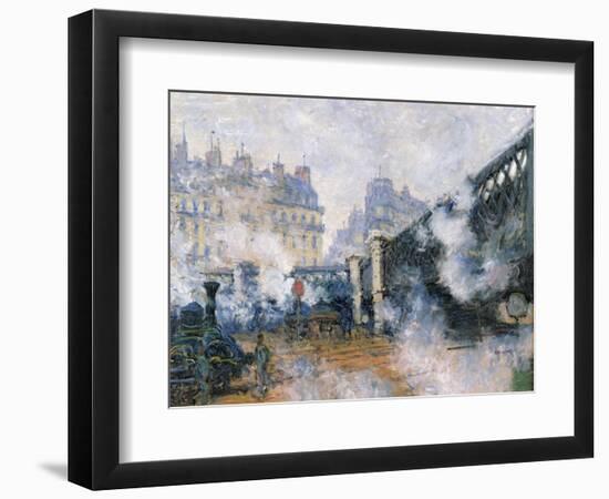 The Pont De L'Europe, Gare Saint-Lazare, 1877-Claude Monet-Framed Giclee Print