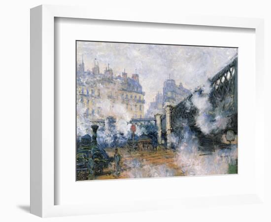 The Pont De L'Europe, Gare Saint-Lazare, 1877-Claude Monet-Framed Giclee Print