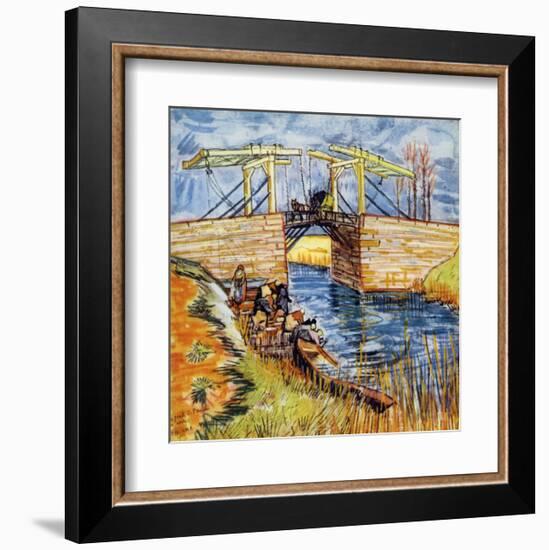 The Pont de Langlois, Arles-Vincent van Gogh-Framed Giclee Print