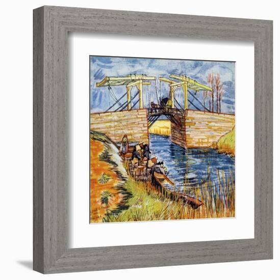 The Pont de Langlois, Arles-Vincent van Gogh-Framed Giclee Print