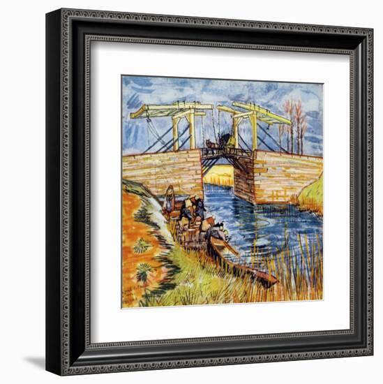 The Pont de Langlois, Arles-Vincent van Gogh-Framed Giclee Print