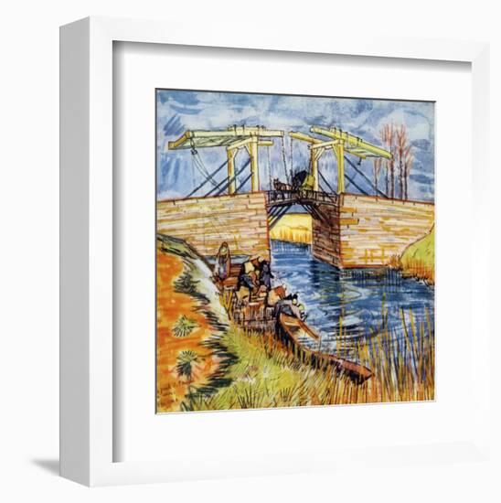 The Pont de Langlois, Arles-Vincent van Gogh-Framed Giclee Print