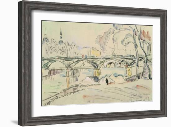 The Pont des Arts, 1924-Paul Signac-Framed Giclee Print