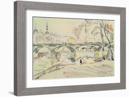 The Pont des Arts, 1924-Paul Signac-Framed Giclee Print