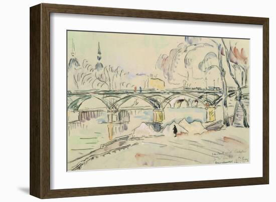 The Pont des Arts, 1924-Paul Signac-Framed Giclee Print