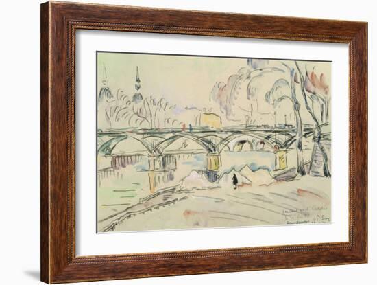 The Pont des Arts, 1924-Paul Signac-Framed Giclee Print