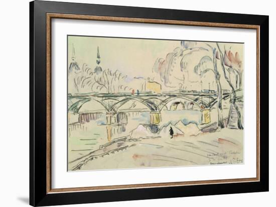 The Pont des Arts, 1924-Paul Signac-Framed Giclee Print