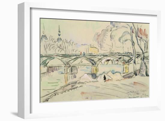 The Pont des Arts, 1924-Paul Signac-Framed Giclee Print