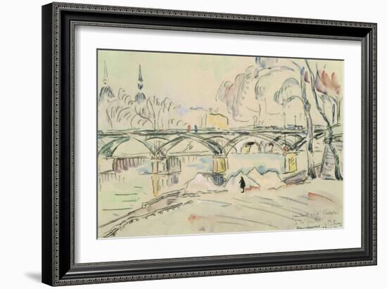 The Pont des Arts, 1924-Paul Signac-Framed Giclee Print