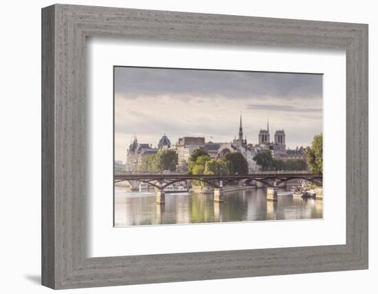 The Pont Des Arts with Ile De La Cite in the Background, Paris, France, Europe-Julian Elliott-Framed Photographic Print