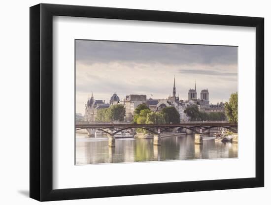 The Pont Des Arts with Ile De La Cite in the Background, Paris, France, Europe-Julian Elliott-Framed Photographic Print