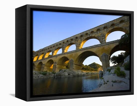 The Pont du Gard Roman Aquaduct Over the Gard River, Avignon, France-Jim Zuckerman-Framed Premier Image Canvas