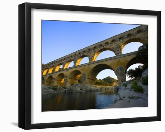 The Pont du Gard Roman Aquaduct Over the Gard River, Avignon, France-Jim Zuckerman-Framed Photographic Print